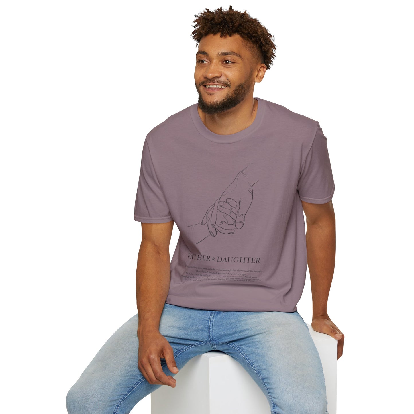 Father & Daughter Connection Unisex Soft style T Shirt Family Gift Parent Child Love Fathers Day Gift Emotional Bond Tee