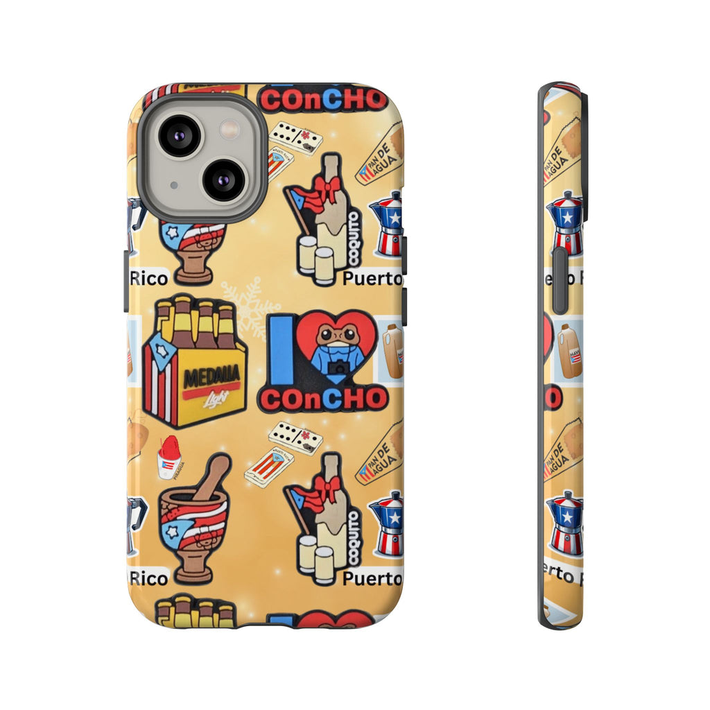 Puerto Rico Sticker Collage Tough Case  ‘I  Concho’ Pattern Phone Case