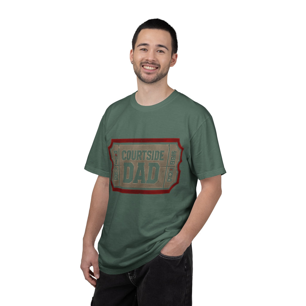 Courtside Dad T-Shirt — Vintage Ticket-Style Basketball Dad Tee