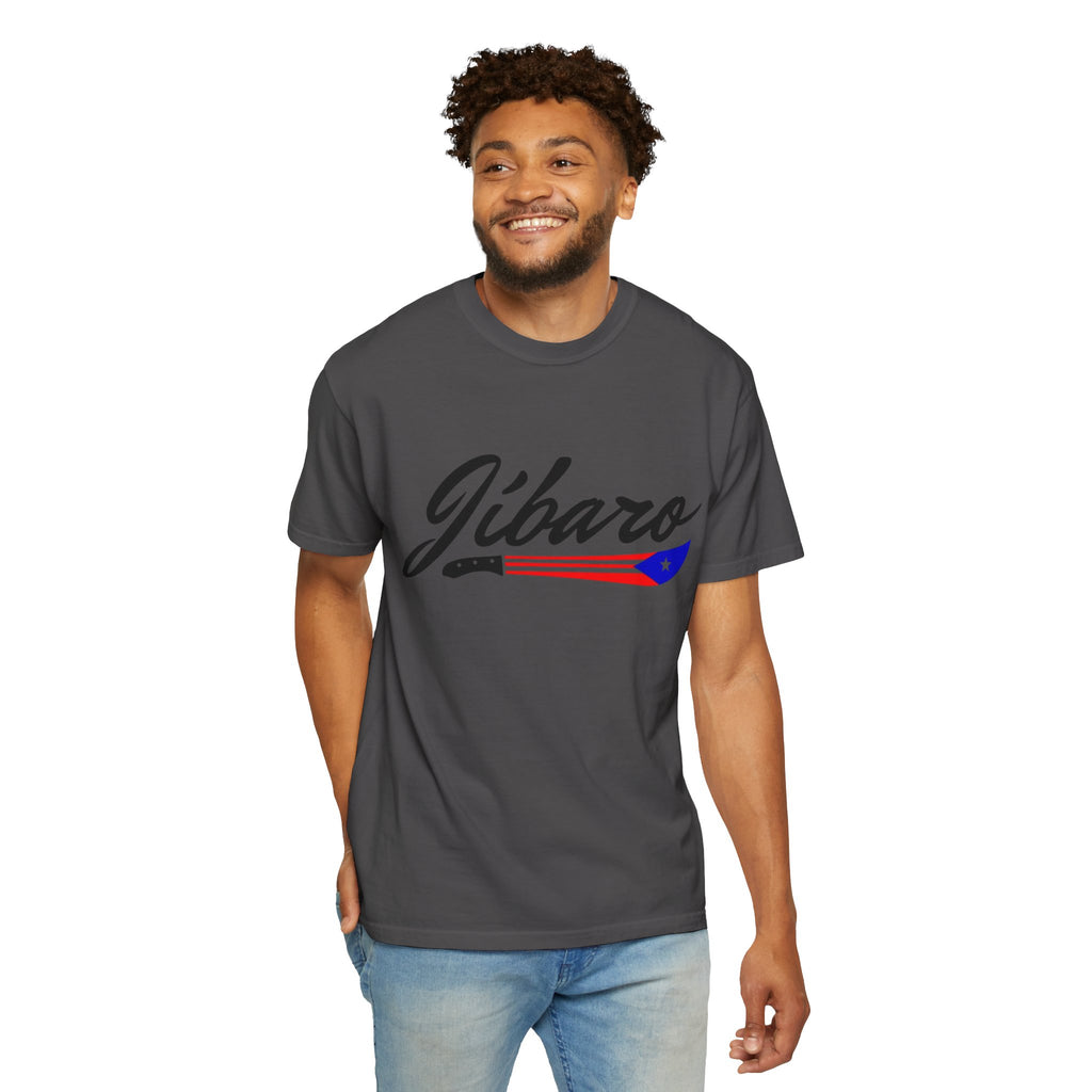 T-Shirt  "Jíbaro" Puerto Rican Heritage Tee (Back Machete  Sombrero de Paja Design) Puerto Rico’s Navidades