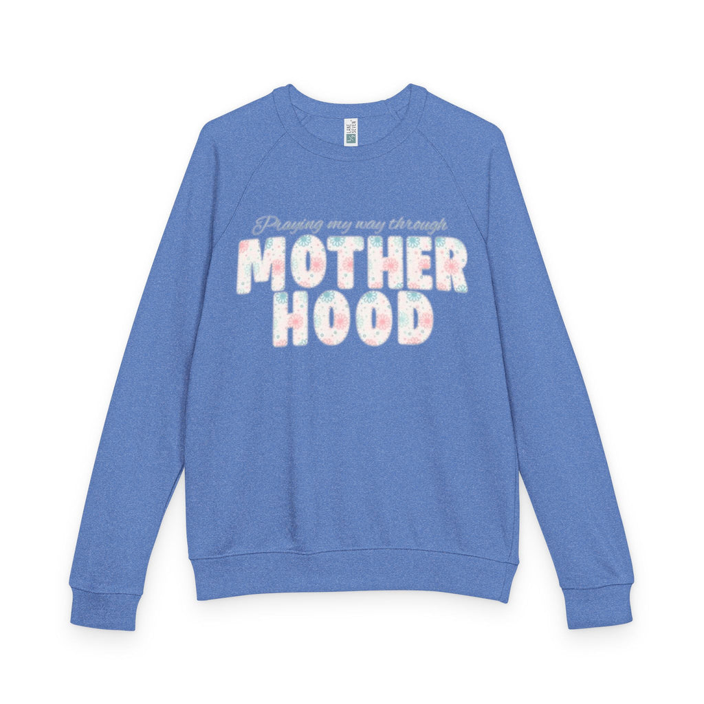 Motherhood Crewneck Sweatshirt  'Blessed with the Chaos' Raglan Pullover for Moms