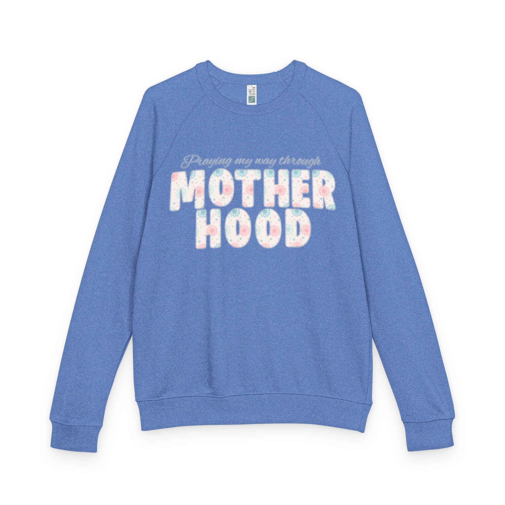Motherhood Crewneck Sweatshirt  'Blessed with the Chaos' Raglan Pullover for Moms