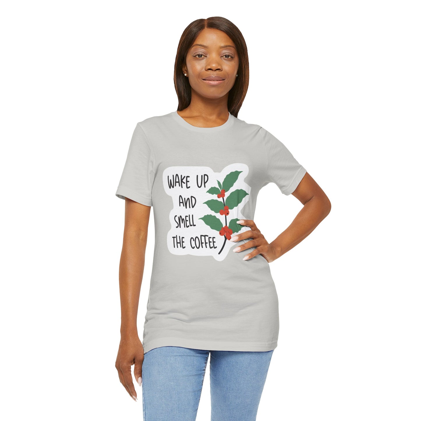 Wake Up and Smell the Coffee Tee  Coffee Plant Graphic T-Shirt