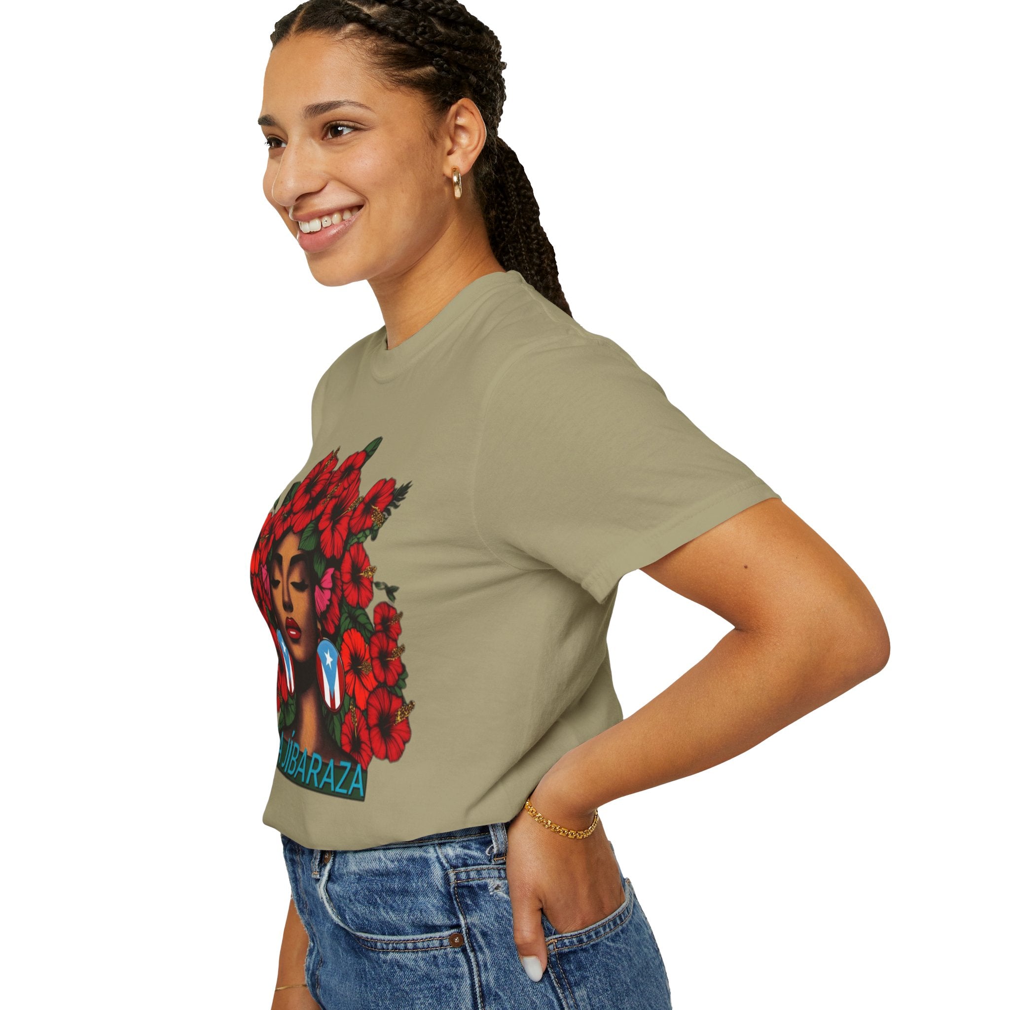 Puerto Rico Navidades T-Shirt — "La Jíbaraza" Floral Puerto Rican Pride Tee