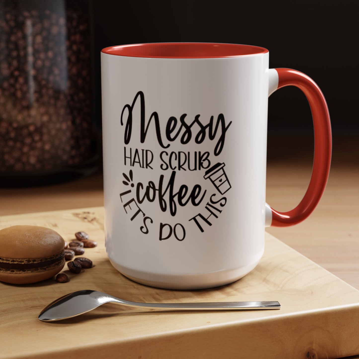 Messy Hair Coffee Mug  Fun & Quirky Gift for Coffee Lovers Motivational Coffee Cup  Positive Morning Gift