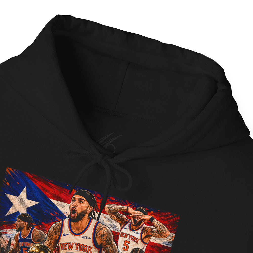 NY-K Retro Player Collage Hoodie — Basketball Fan Sweatshirt