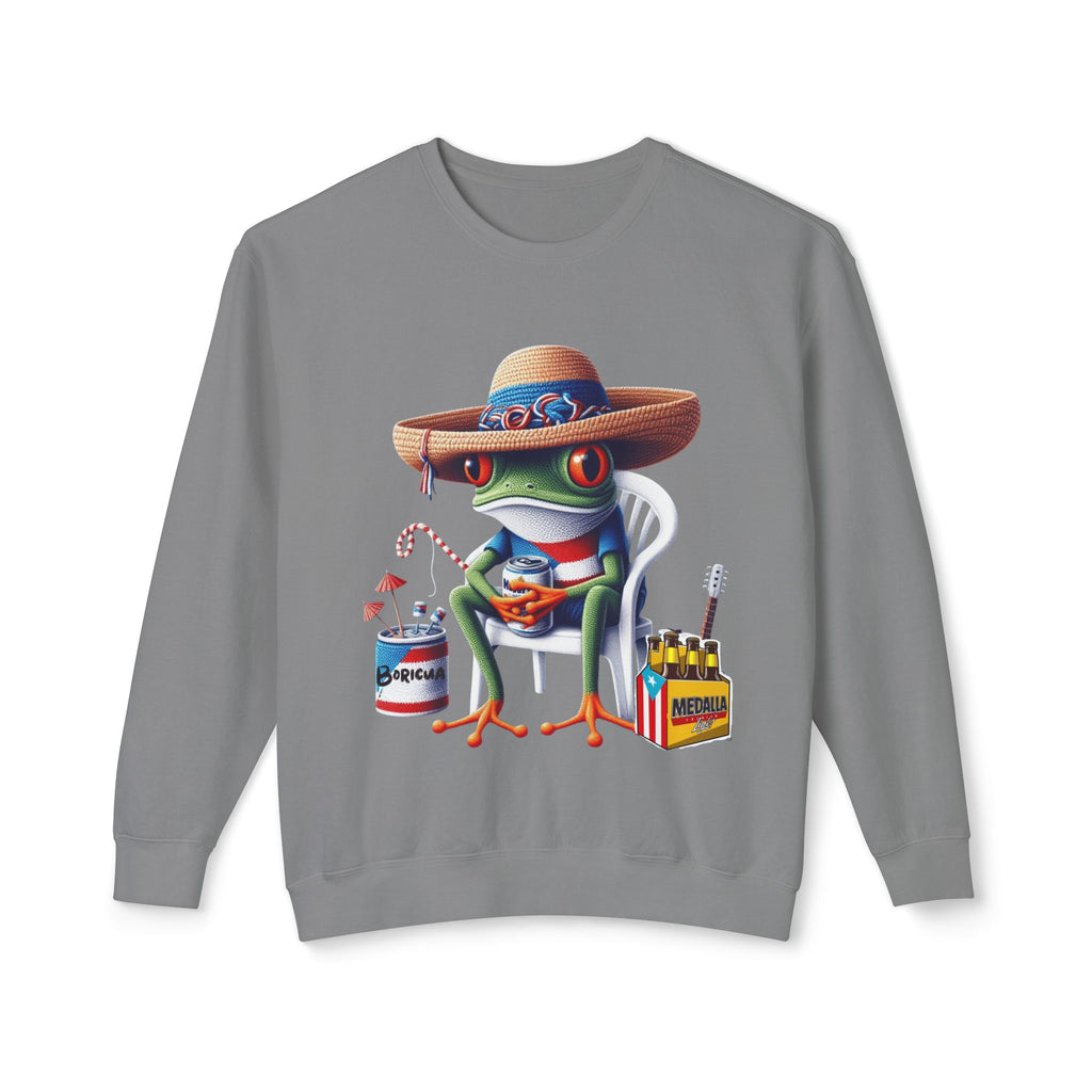 Coqui in Sombrero Crewneck Sweatshirt Puerto Rico’s Navidades