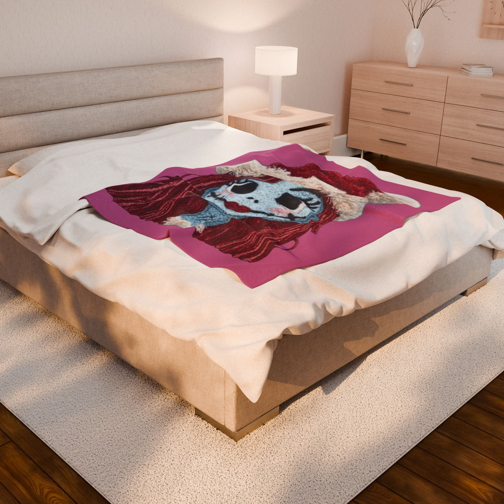 Magical Christmas Cartoon Blanket Christmas Sally Velveteen Plush Blanket – Holiday Horror Cozy Throw