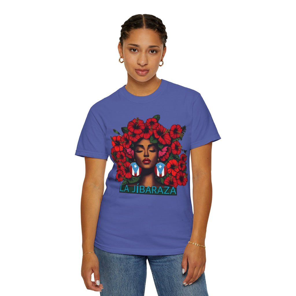 Puerto Rico Navidades T-Shirt — "La Jíbaraza" Floral Puerto Rican Pride Tee