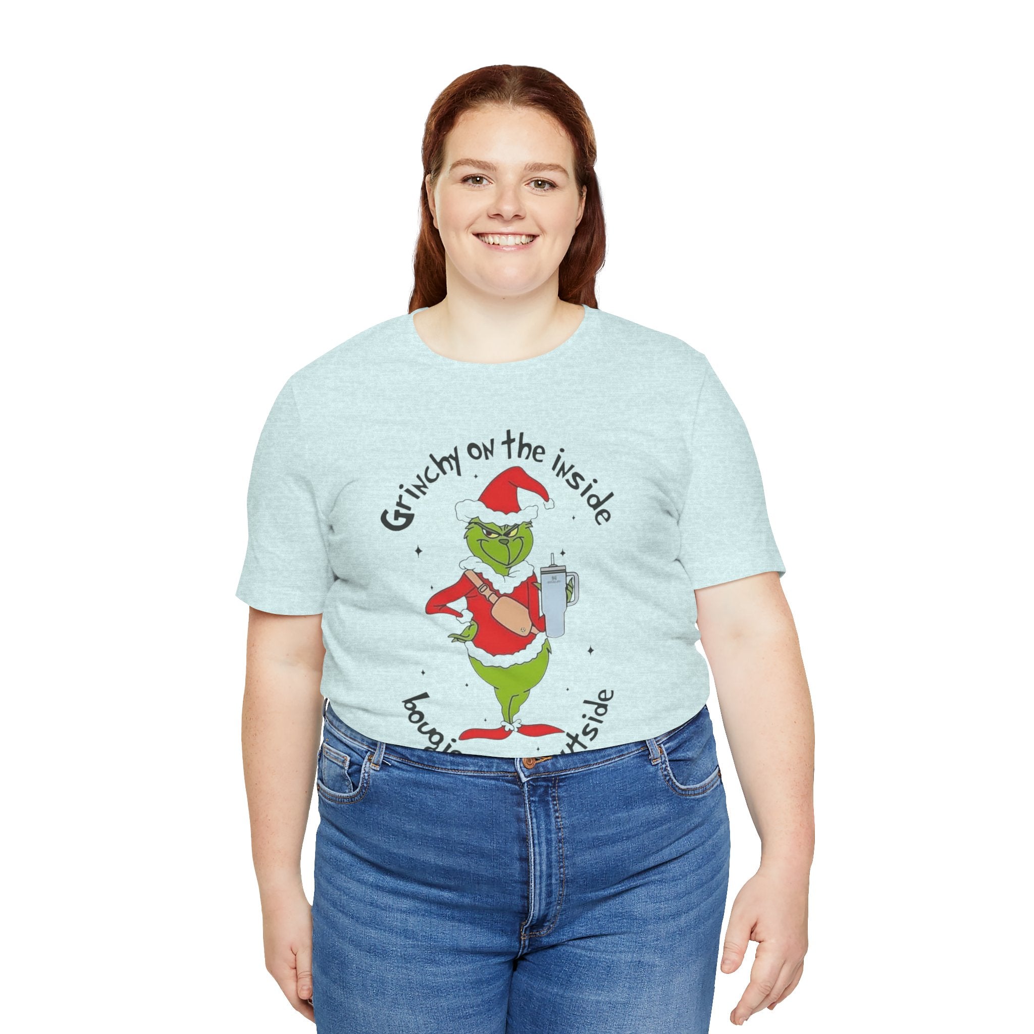 Grinch-Inspired Holiday Tee: 'Grinchy on the Inside, Boogie on the Outside'