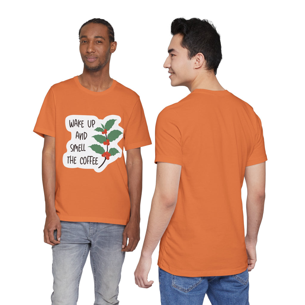 Wake Up and Smell the Coffee Tee  Coffee Plant Graphic T-Shirt