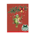 “Winter Wonderland Cartoon Fleece Blanket Grinchmas Velveteen Plush Blanket Holiday Grinch & Cindy Lou Cozy Throw