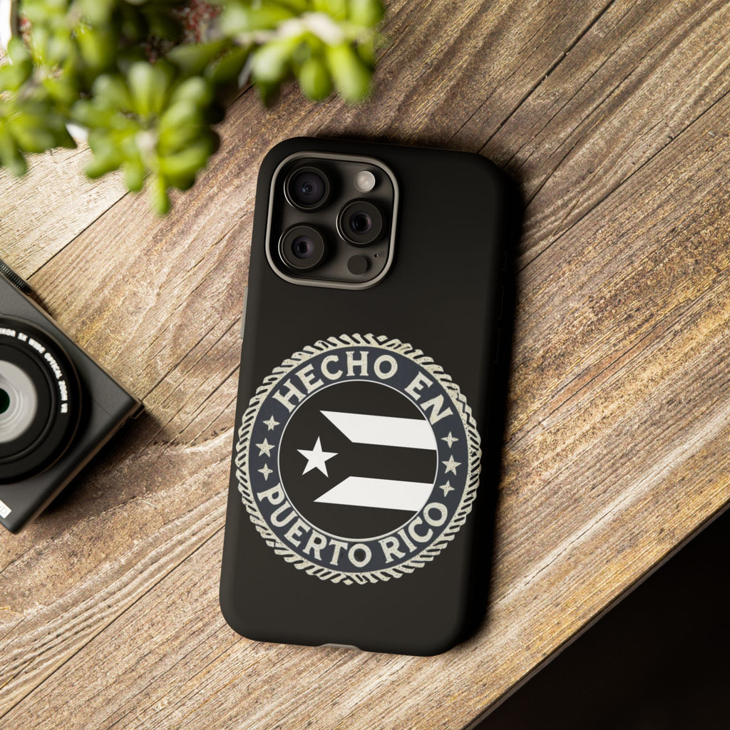 Hecho en Puerto Rico Phone Case  Puerto Rican Flag Emblem Tough Protective Cover