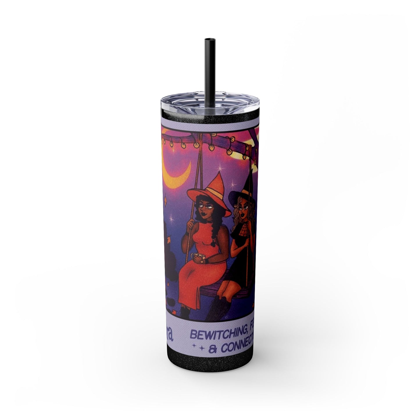 🎁 Spooky season gifts Enchanting Libra Skinny Tumbler with Straw | 20oz | Perfect for Halloween, Witchy Vibes, Astrology Lovers, Gift Idea, Custom Beverage Holder