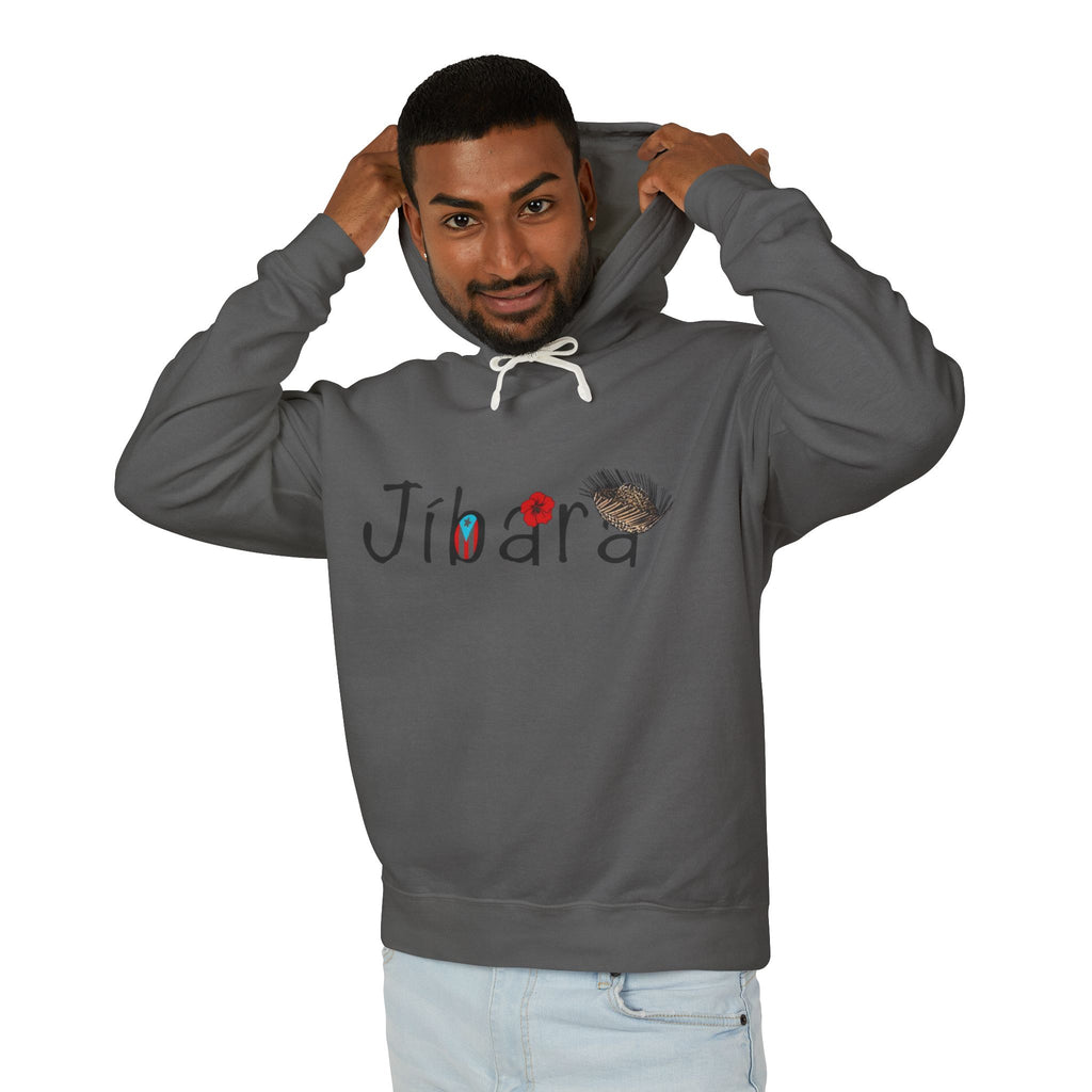 Jíbara Hoodie — Puerto Rican Heart Flag Lightweight Hooded Sweatshirt