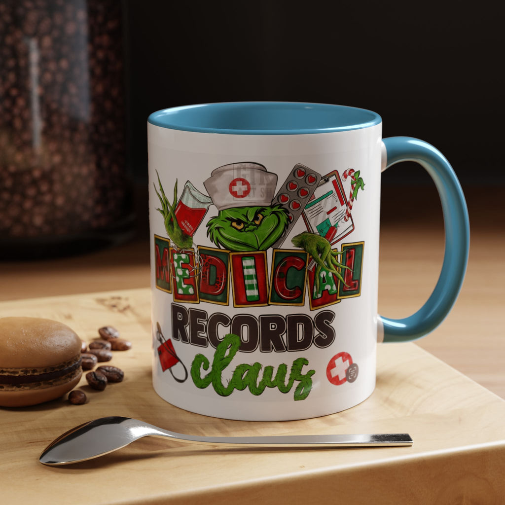 Medical Records Claus Coffee Mug — Funny Holiday Nurse & Medical Staff Gift (11/15oz) Medical Christmas Mug,