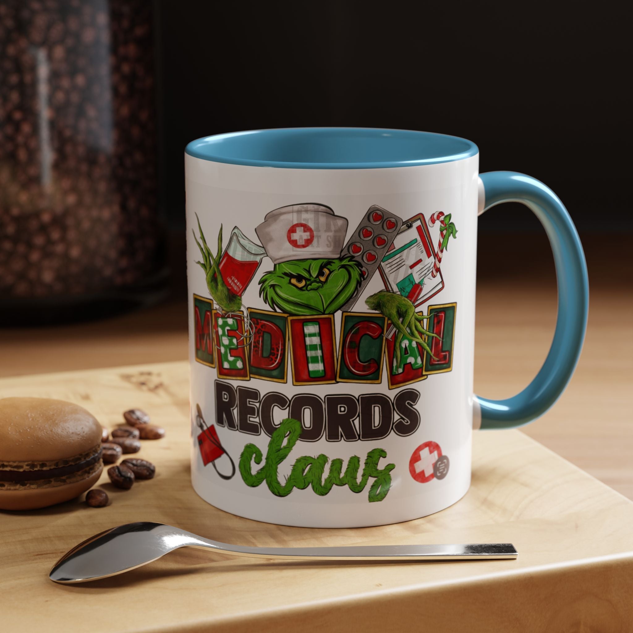Medical Records Claus Coffee Mug — Funny Holiday Nurse & Medical Staff Gift (11/15oz) Medical Christmas Mug,
