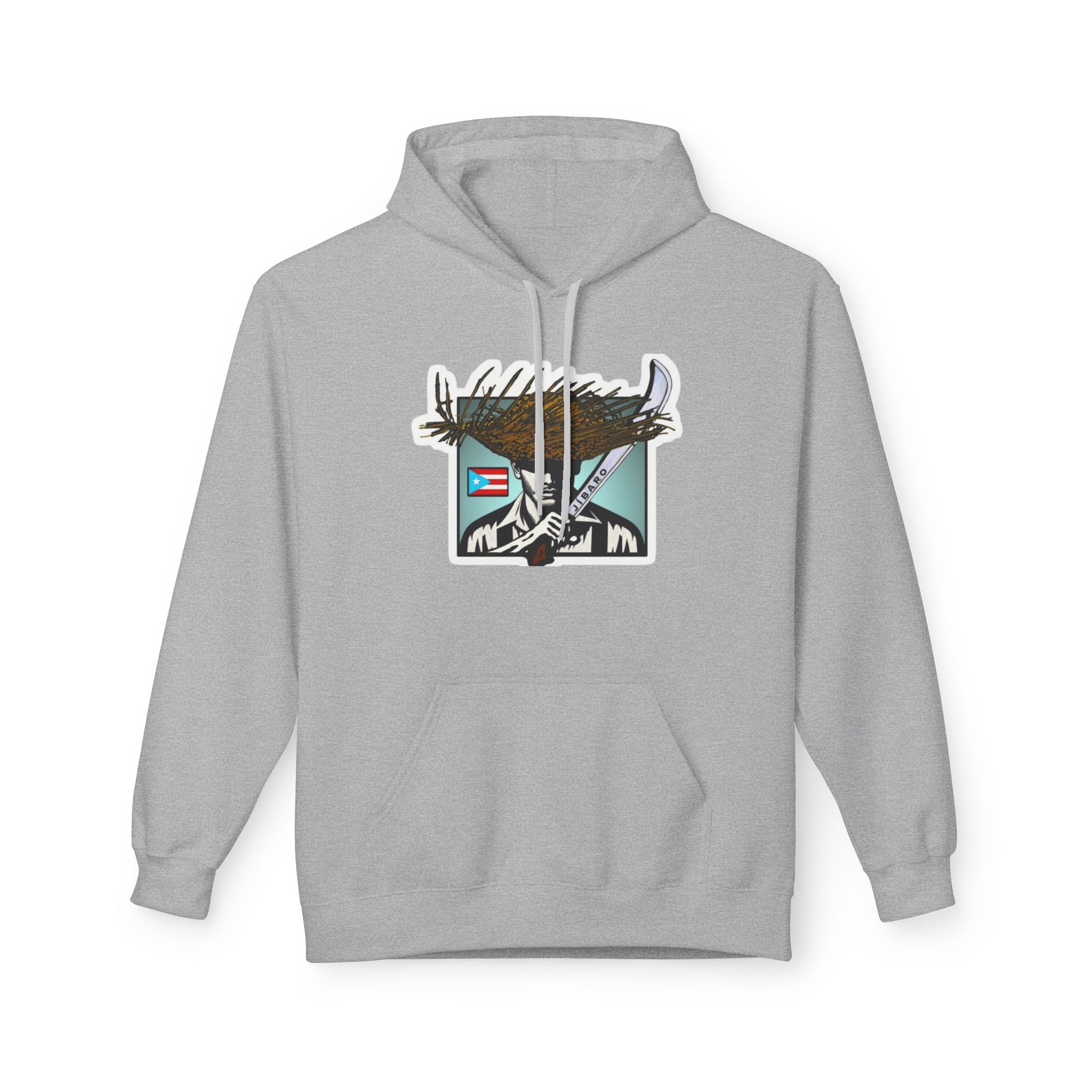 Gíbaro Hoodie  Puerto Rican Pride Pullover with Flag Machete Design