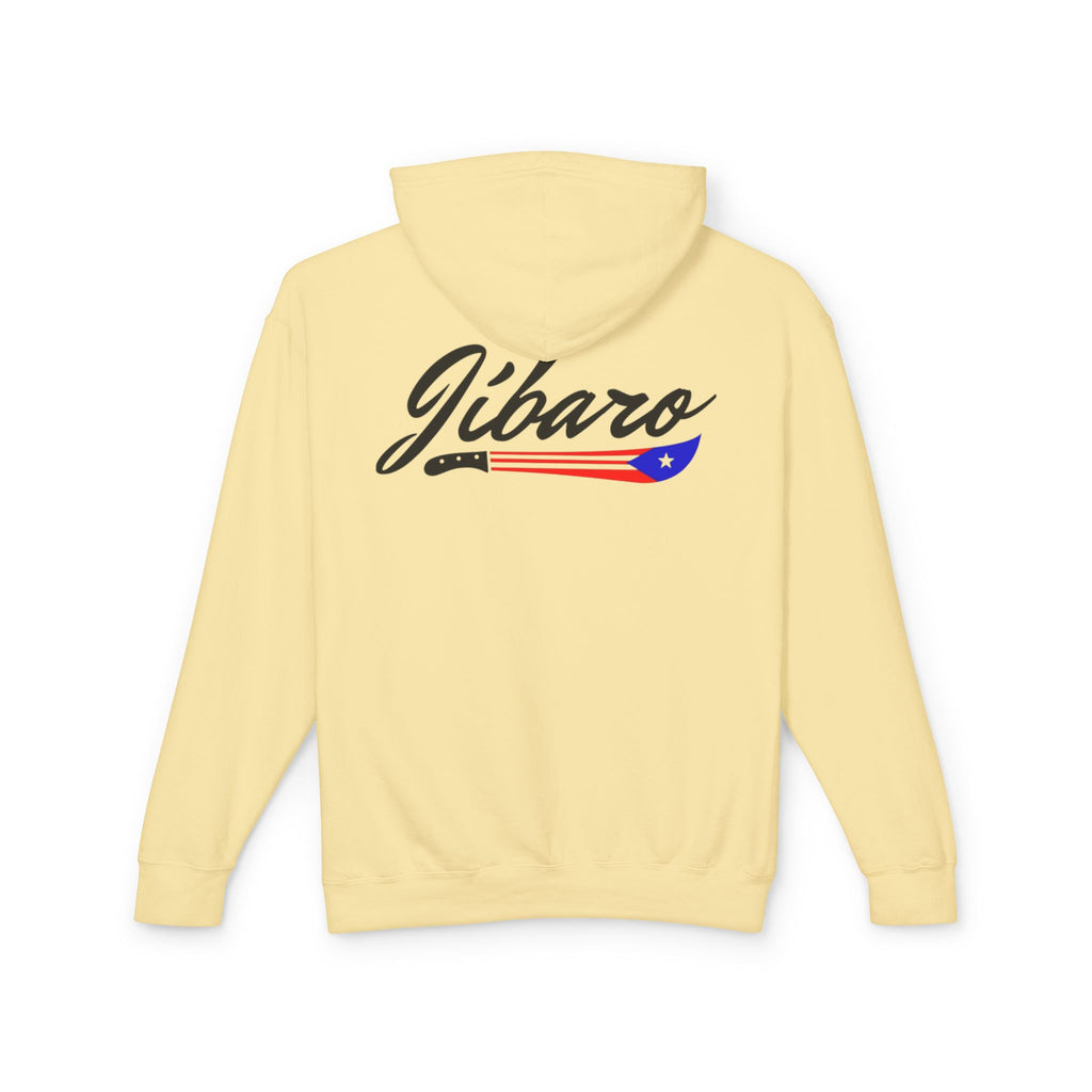 Puerto Rico Heart Flag Hoodie  "Jíbaro" Back Graphic