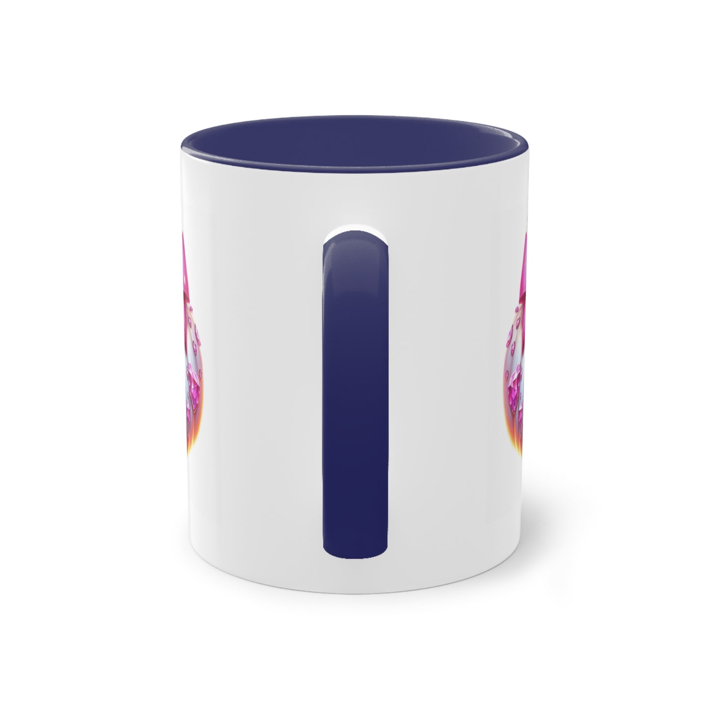 Vibrant Two-Tone Coffee Mug with Floral Design - Perfect Gift for Nature Lovers