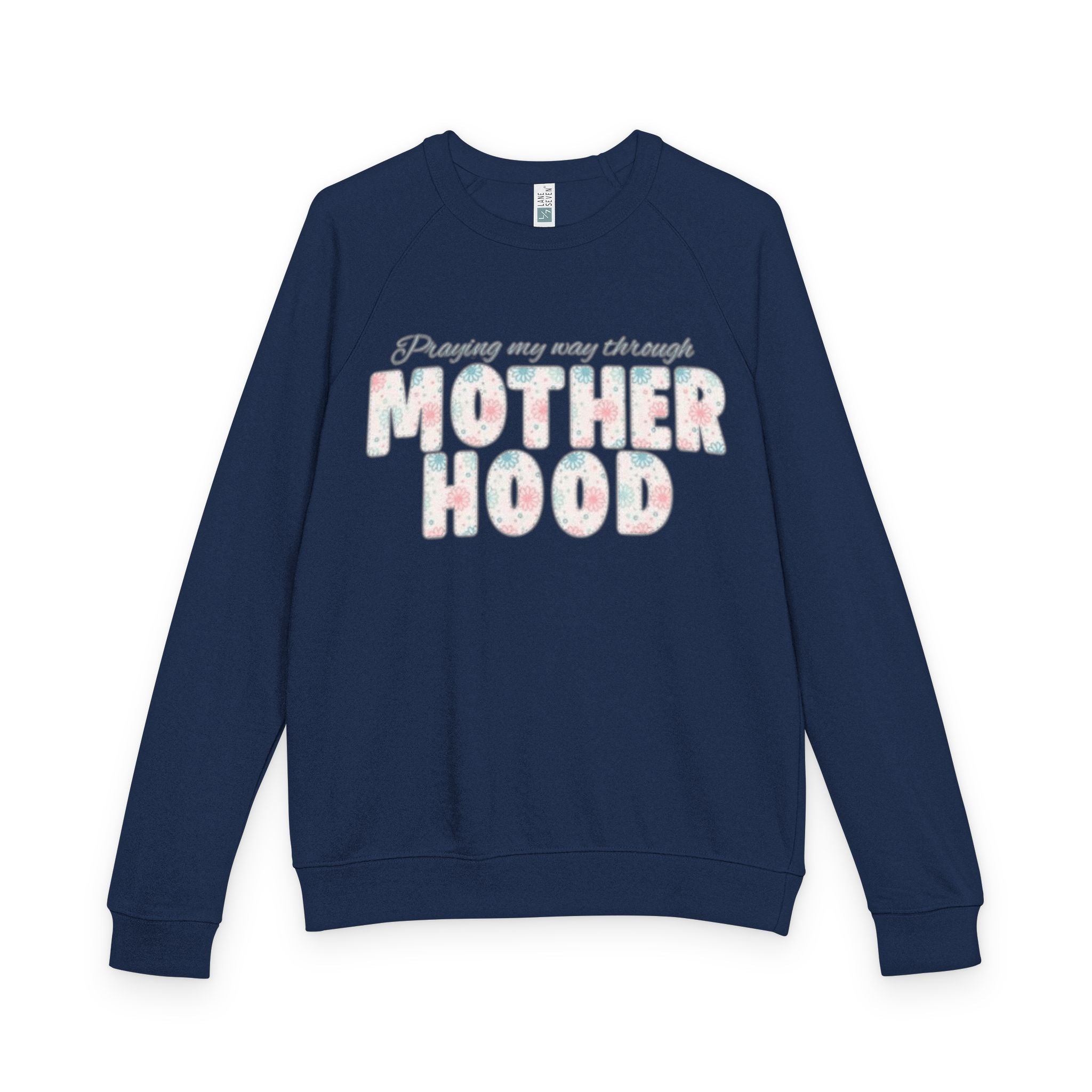 Motherhood Crewneck Sweatshirt  'Blessed with the Chaos' Raglan Pullover for Moms