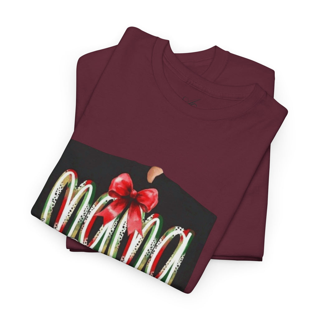 Festive Mama Tee, Cozy Holiday Shirt, Gift for Mom, Christmas T-Shirt, Unisex Cotton Tee