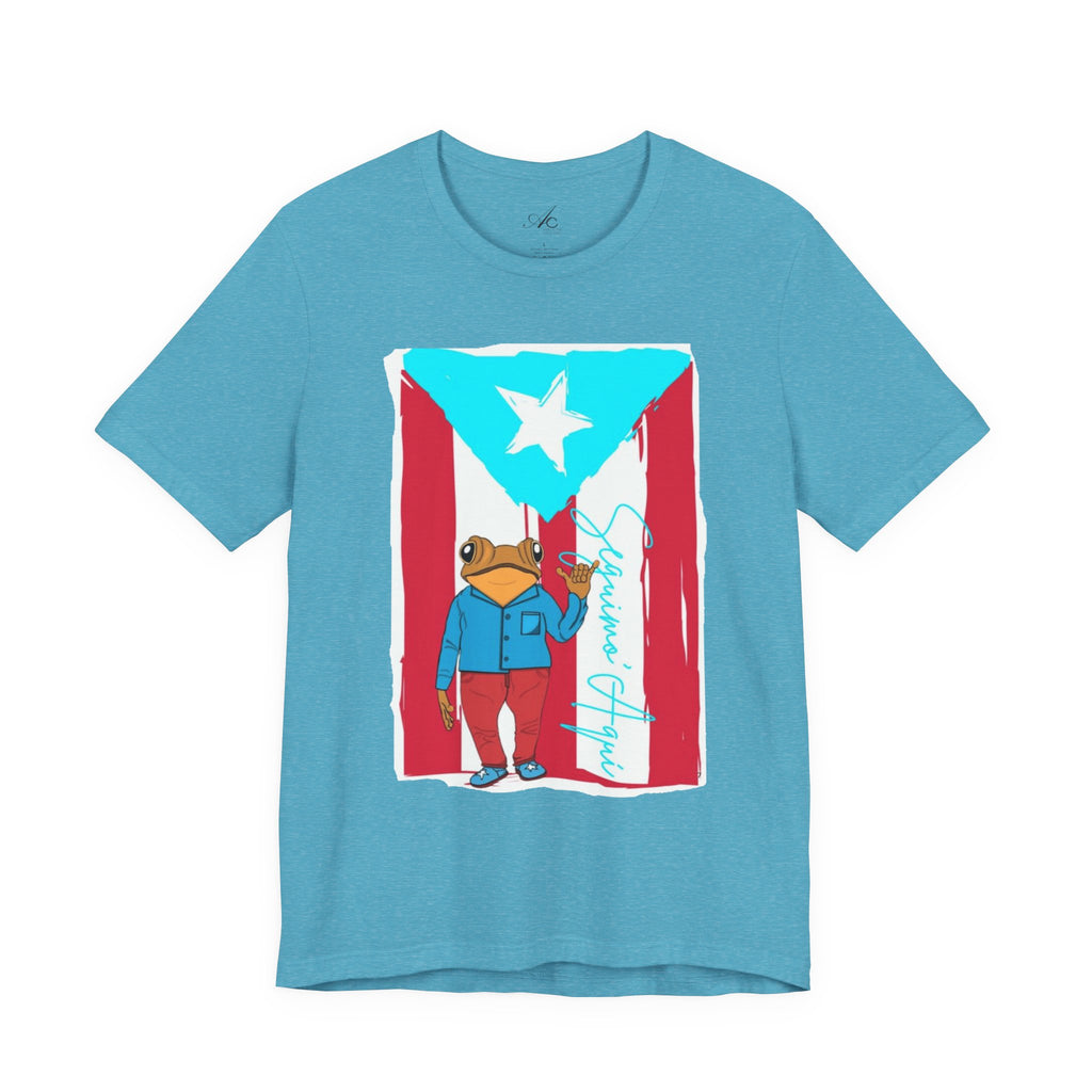 Puerto Rican Coqui Flag T‑Shirt  Boricua Pride Tee