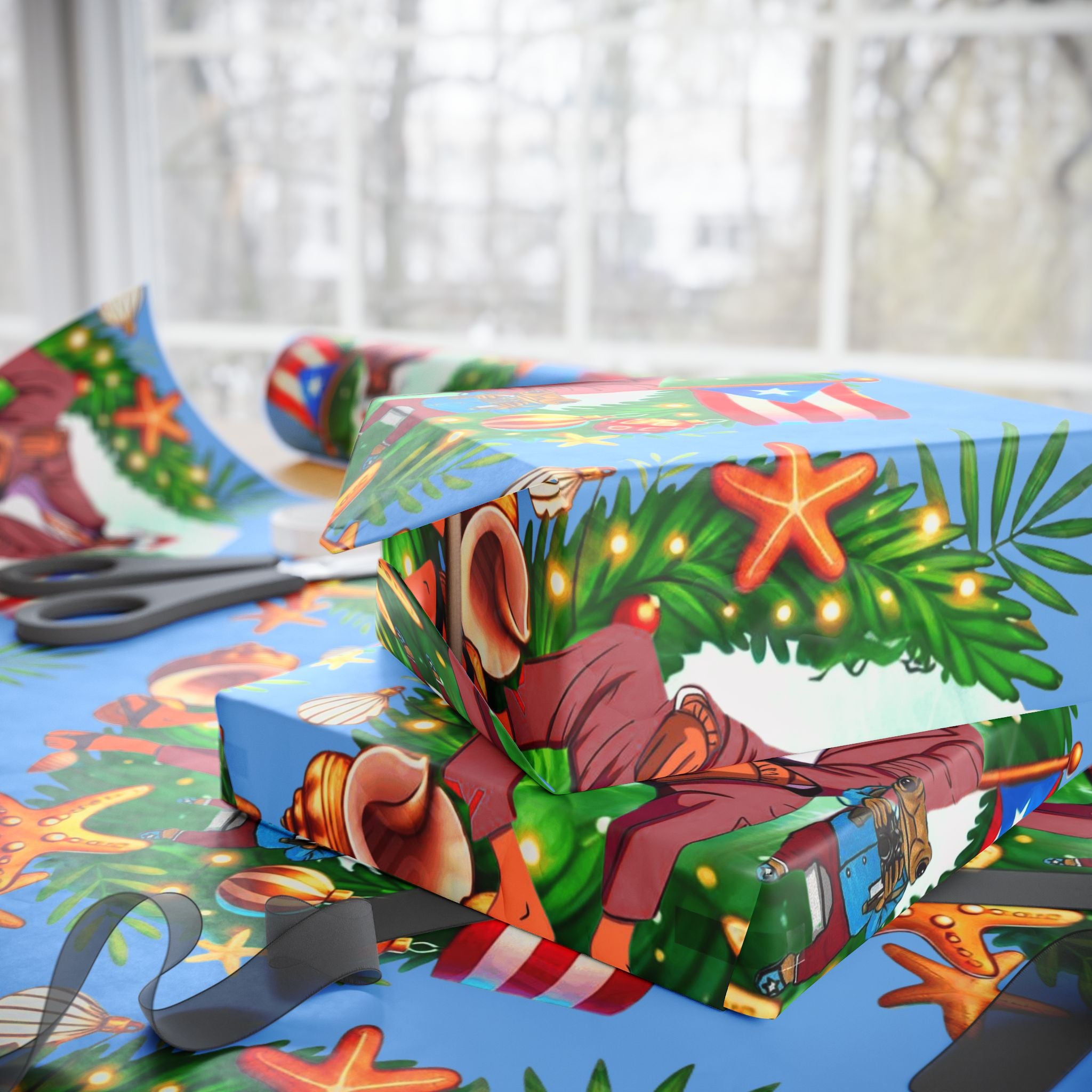 Puerto Rico Wrapping Paper – Cultural Gift Wrap | Boricua Heritage Design | Holiday & Celebration Gift Packaging