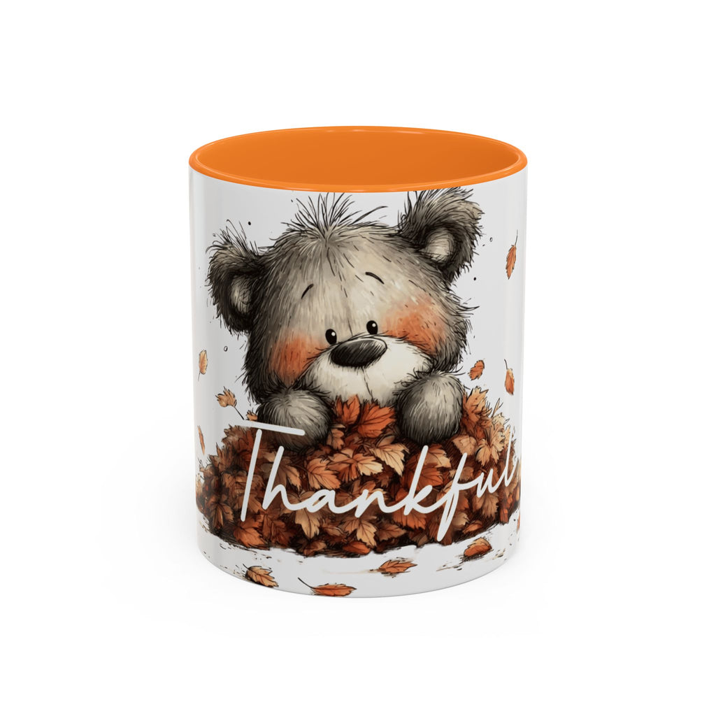 Thankful Bear Autumn Mug — Cute Fall Coffee Cup (11oz, 15oz)