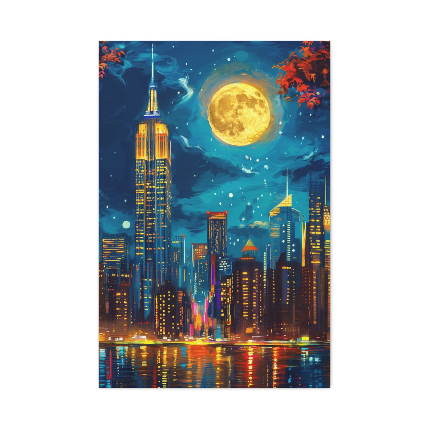 Cityscape Decor, New York Night Scene, Home Gallery Artwork, Gift for Urban Lovers, Dreams and Inspiration