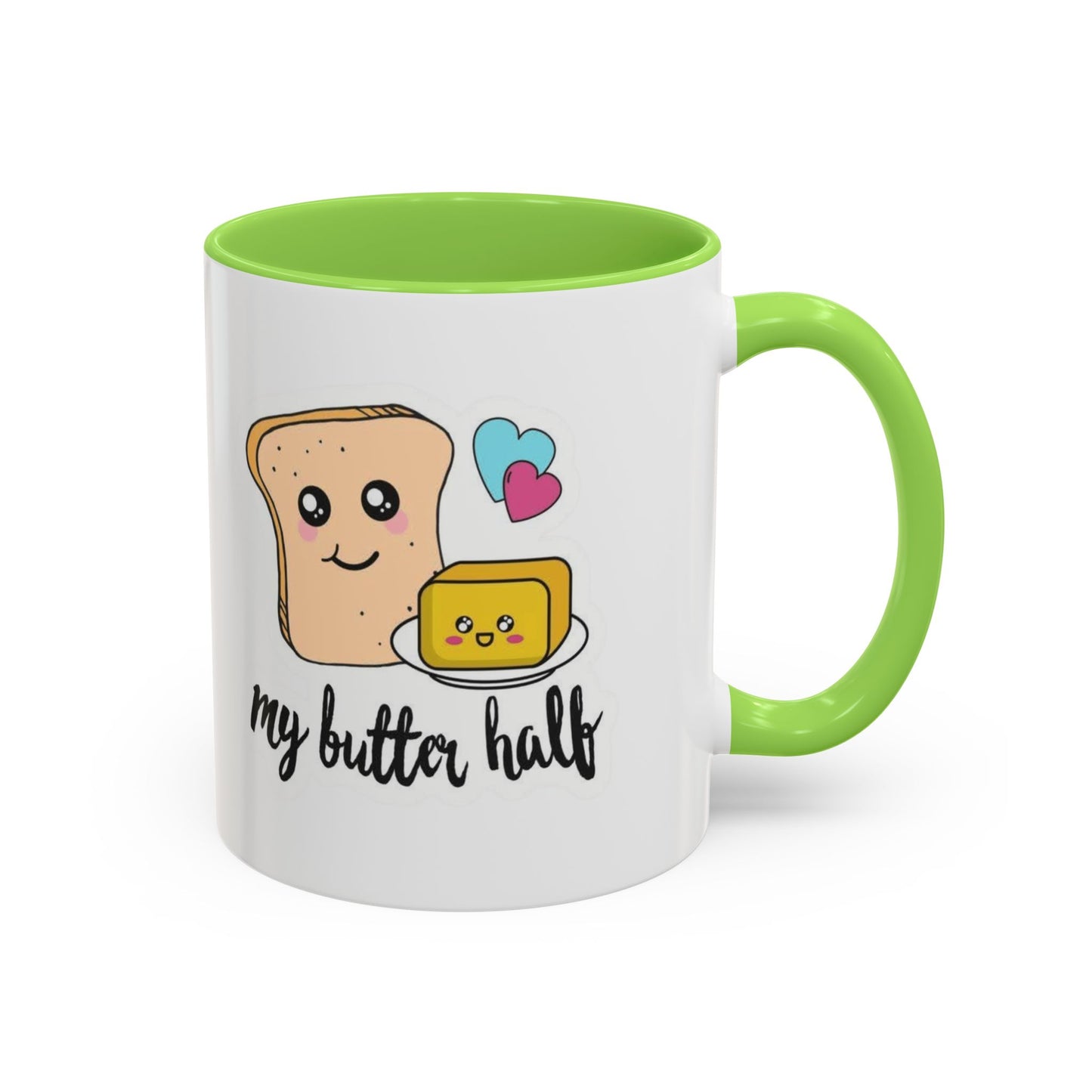 Motivational & Funny Quote Mugs Uplifting Coffee Cup Gifts Cute Foodie Relationship Mug My Butter Half Design, Colorful 11oz & 15oz