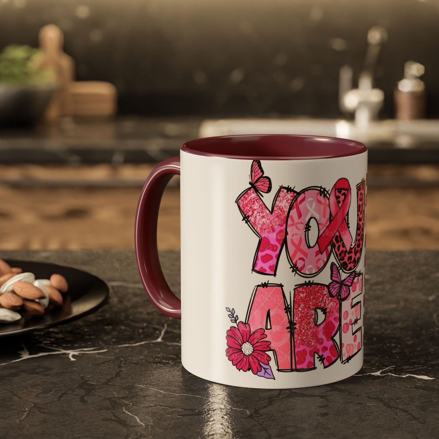 Cancer Hope Collection Empowering Inspirational Mug for Breast Cancer Awareness