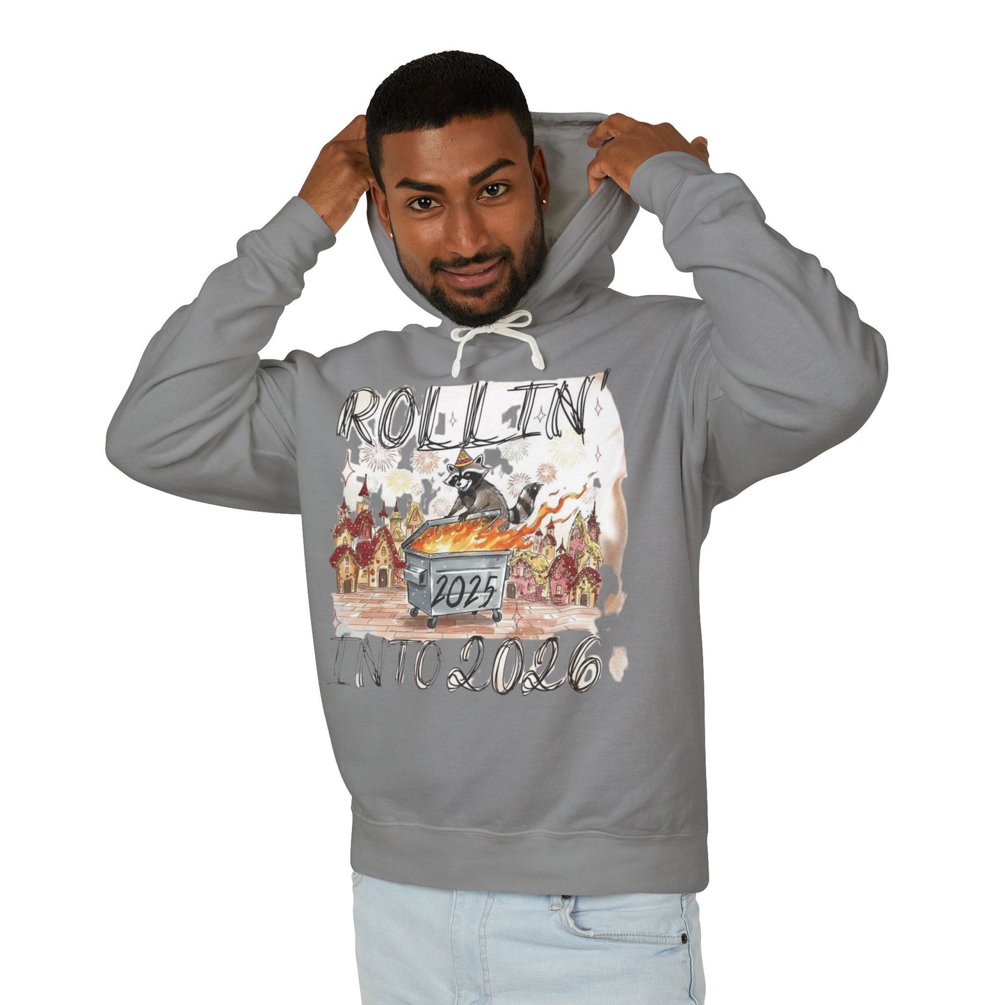 Rollin' Into 2026 Retro Winter Hooded Sweatshirt