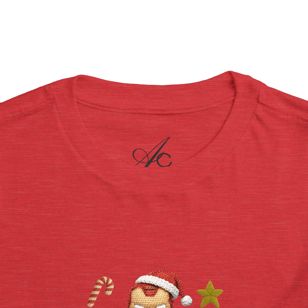 Toddler Tee  Cute Stacked Superhero Christmas Pile christmas kids collection
