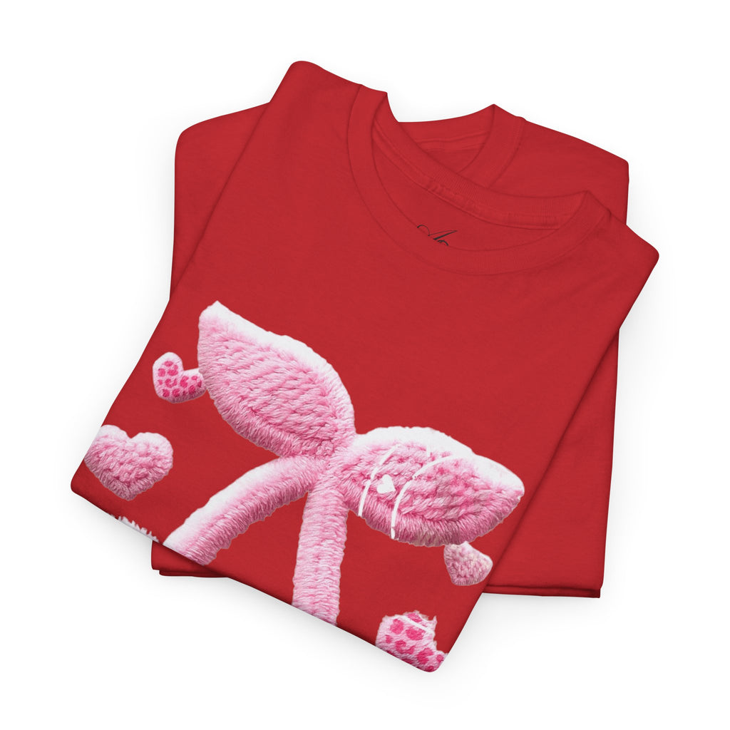 Pink Heart Cherries Tee  LOVE Graphic Valentine T-Shirt