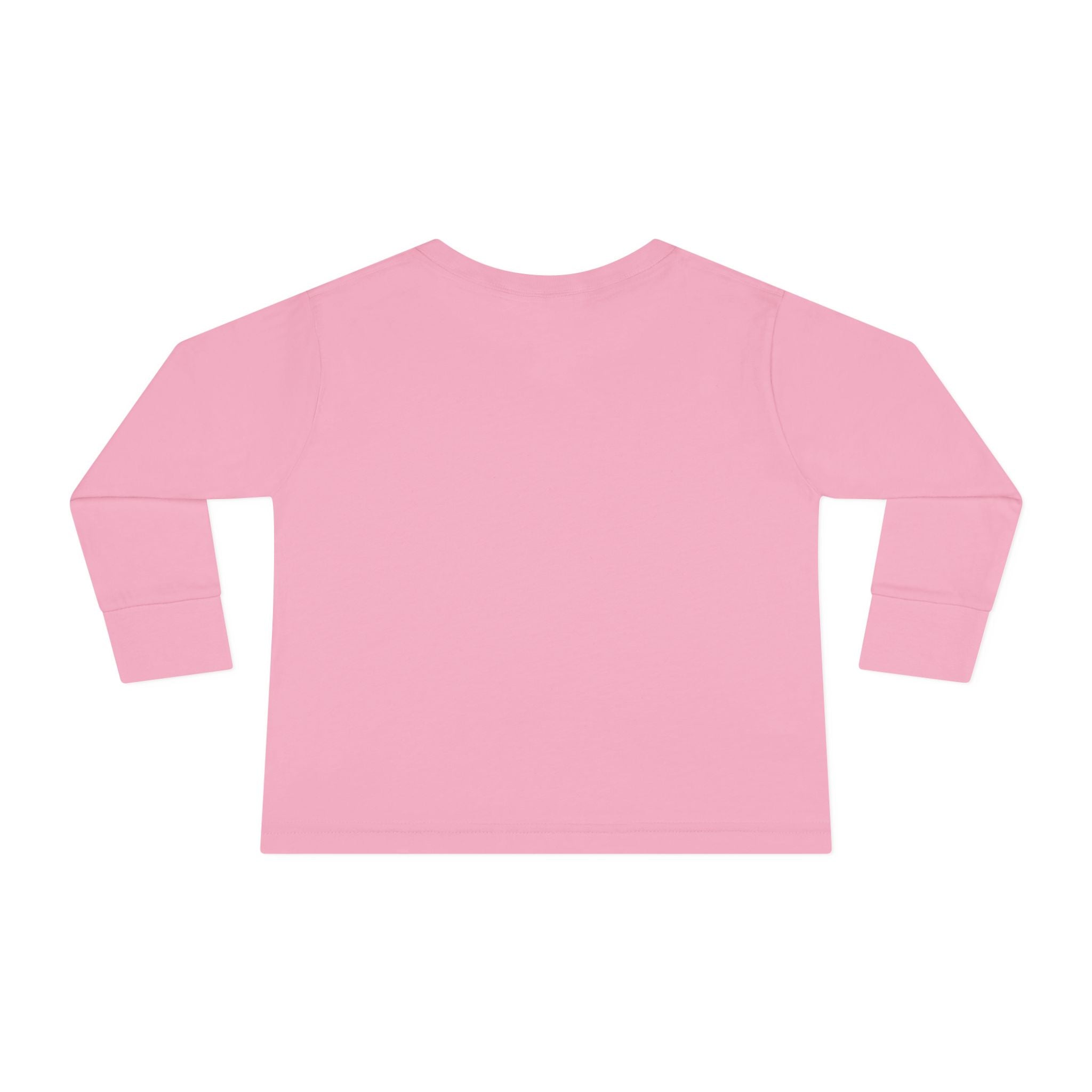 Toddler Long Sleeve Tee  Cool Santa with Patchwork Hat & Bubblegum Graphic