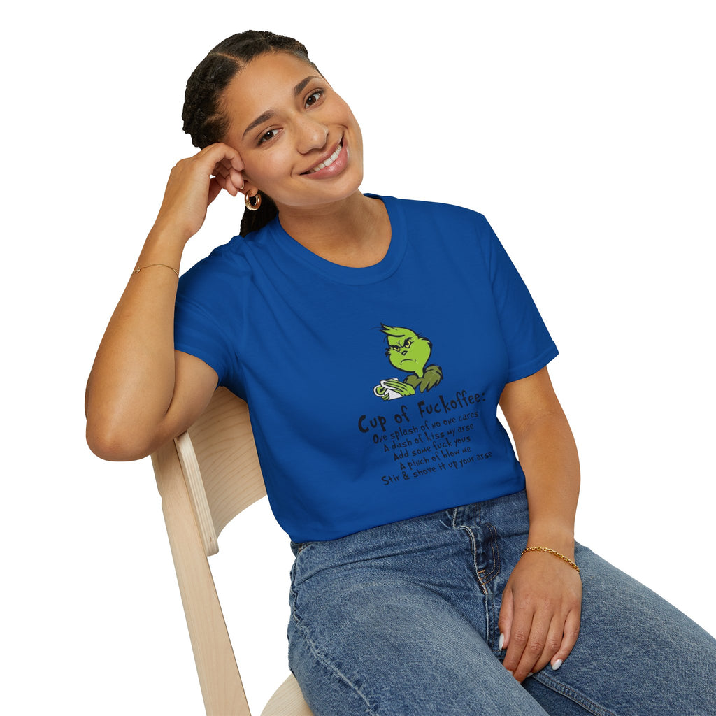 Holiday Apparel | Christmas Tees & Sweatshirts with Festive Quotes Funny Grinch Coffee Lover T-Shirt