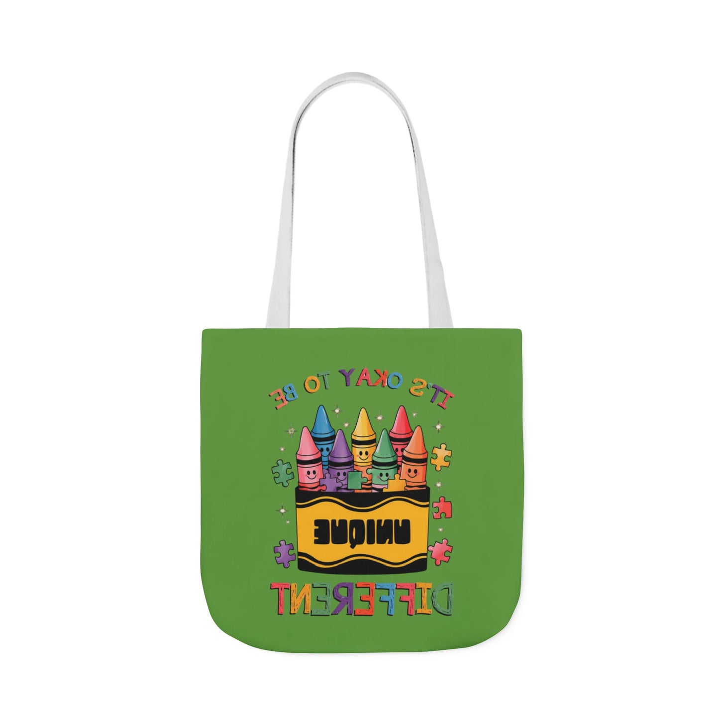 Autism Awareness & Pride Collection Unique Canvas Tote Bag with Colorful Castle Design