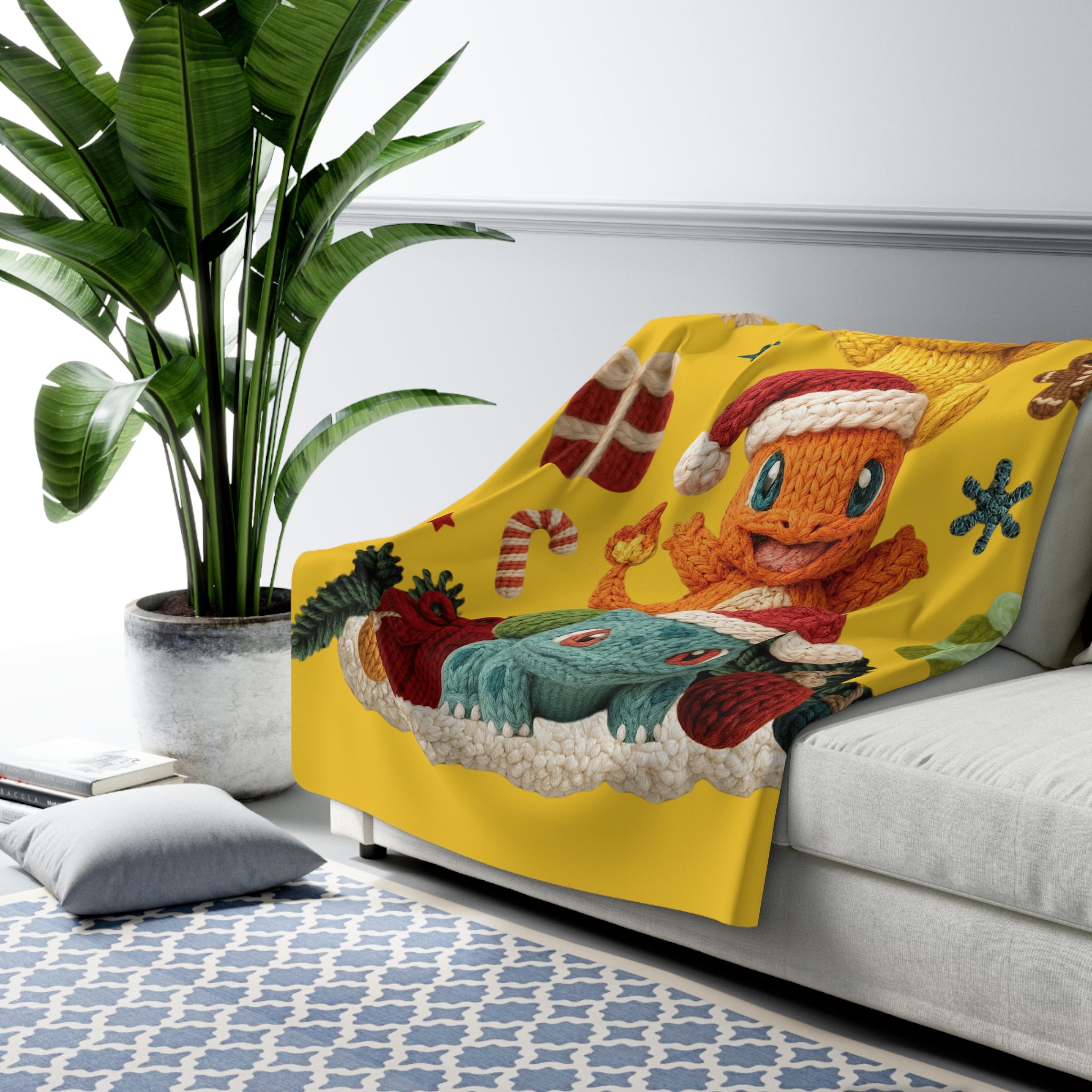 Magical Christmas Cartoon Blanket Holiday Sherpa Blanket  Christmas Throw