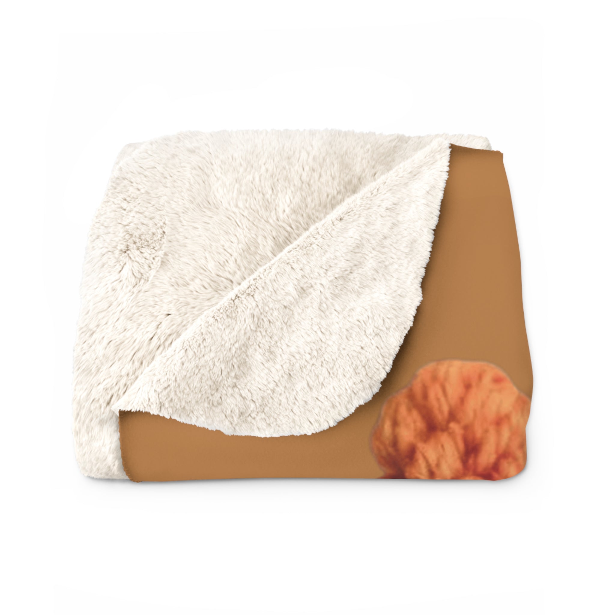 Holiday 'Ho Ho Ho' Sherpa Blanket with Cute Knit Puppy Design Santa’s Little Snuggle Blanket
