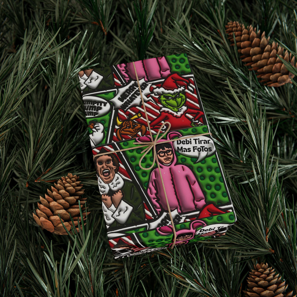 Christmas Wrapping Paper Roll — Santa’s Favorite Pattern Holiday Gift Wrap Puerto Rico Wrapping Paper – Cultural Gift Wrap | Boricua Heritage Design