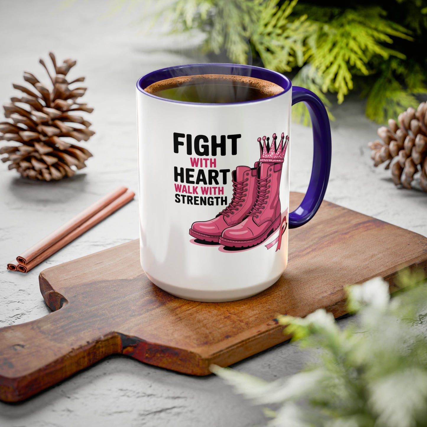 You Beat It! Cancer Survivor Mug | Motivational Gift for Her or Him | Warrior Mug