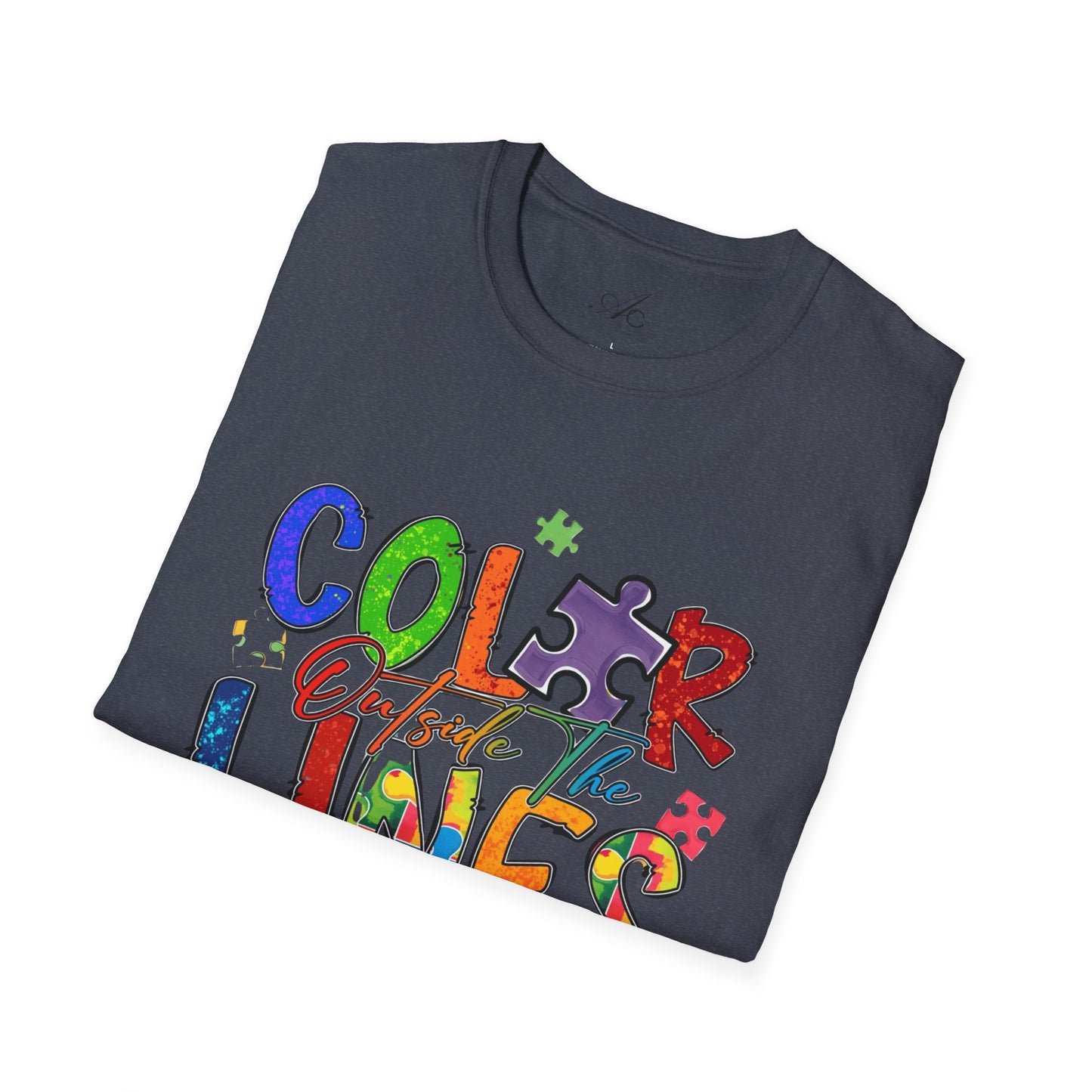 Color Outside the Lines Unisex T-Shirt for Autism Awareness