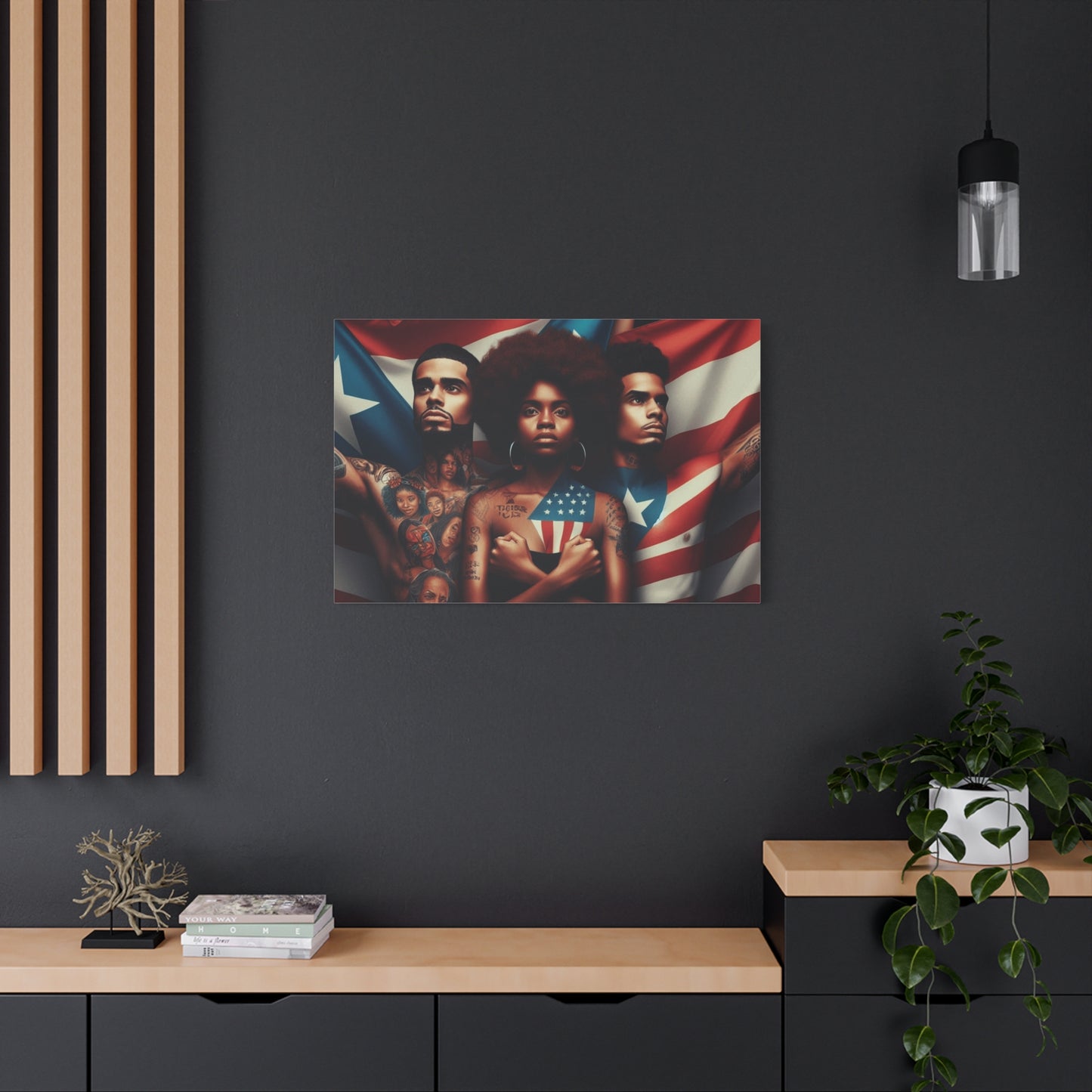 Rooted in Culture, Radiating Power Puerto Rican Wall Art, Unique Gift, Empowering Decor