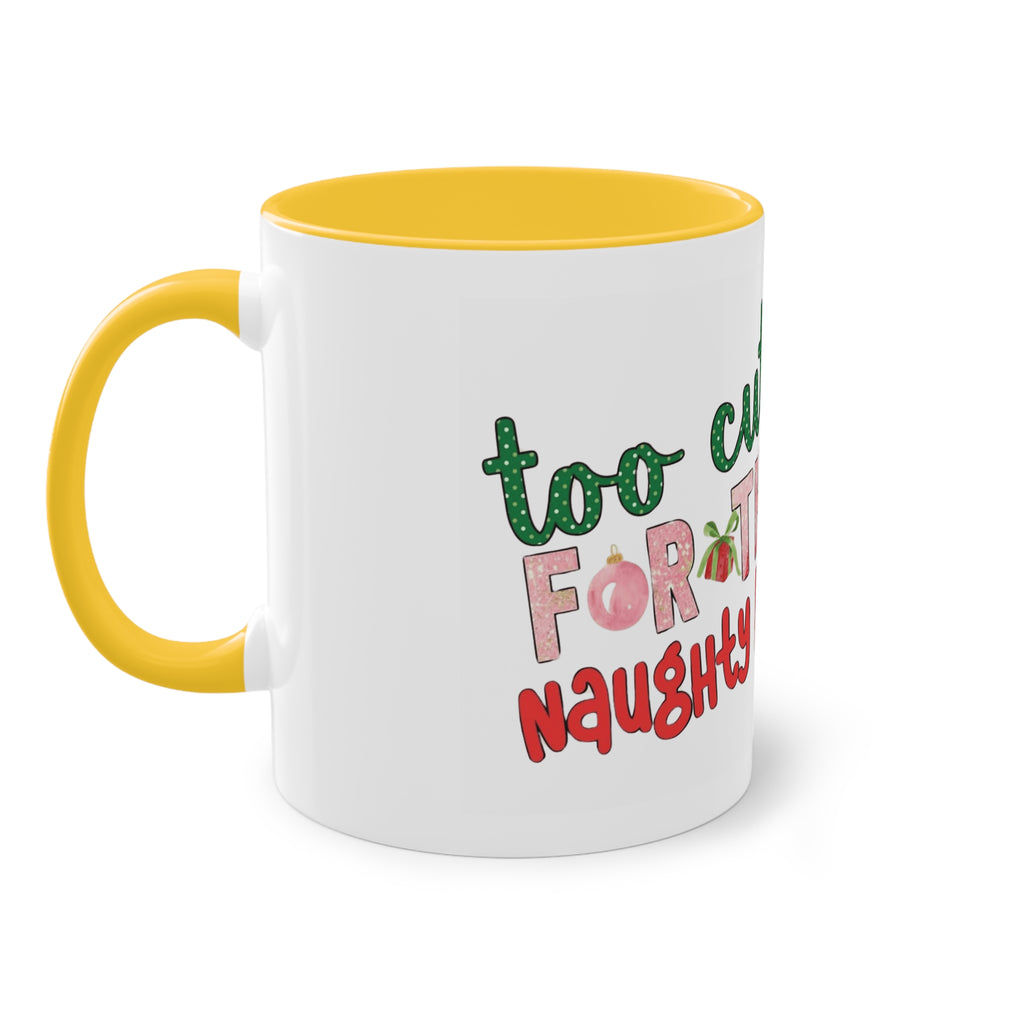 Cute Grinch Two-Tone Coffee Mug - Perfect for Holiday Cheer! Christmas Mugs Collection