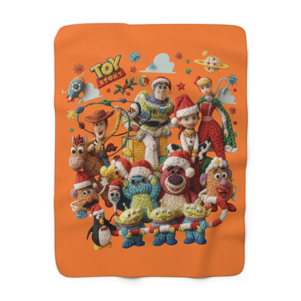 Toy Story Holiday Sherpa Fleece Blanket  Christmas Character Throw