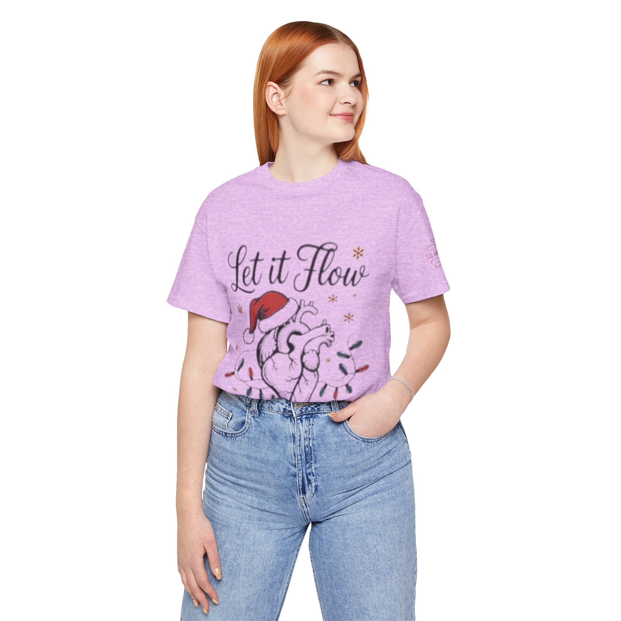 Let It Flow Heart Tee  Christmas Anatomical Heart Shirt