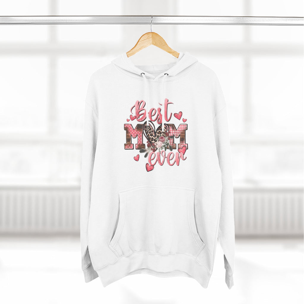 Best Mom Ever Hoodie  Leopard Heart Mother's Day Pullover