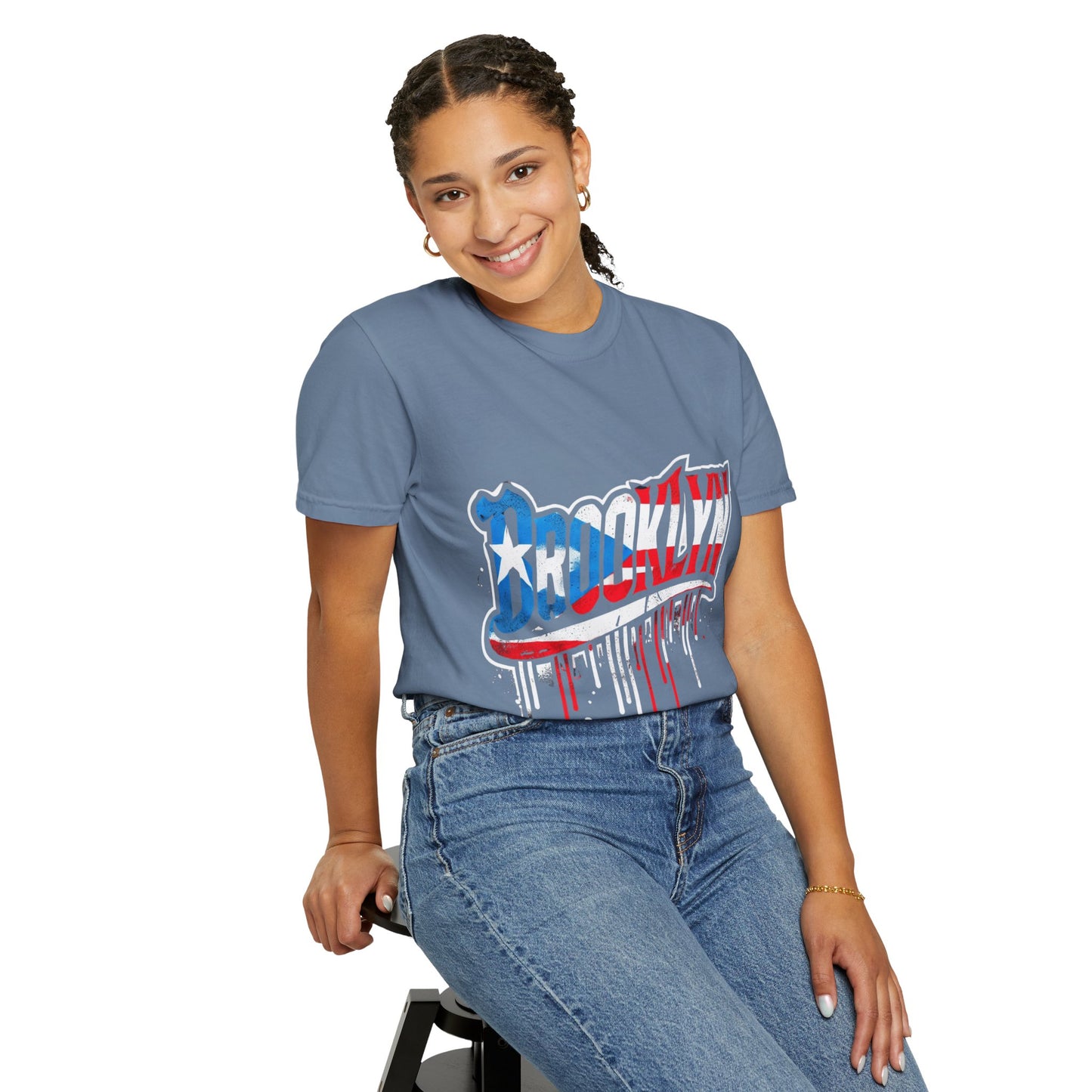 New York Meets Puerto Rico Brooklyn Style Unisex T-Shirt,  Streetwear Fashion