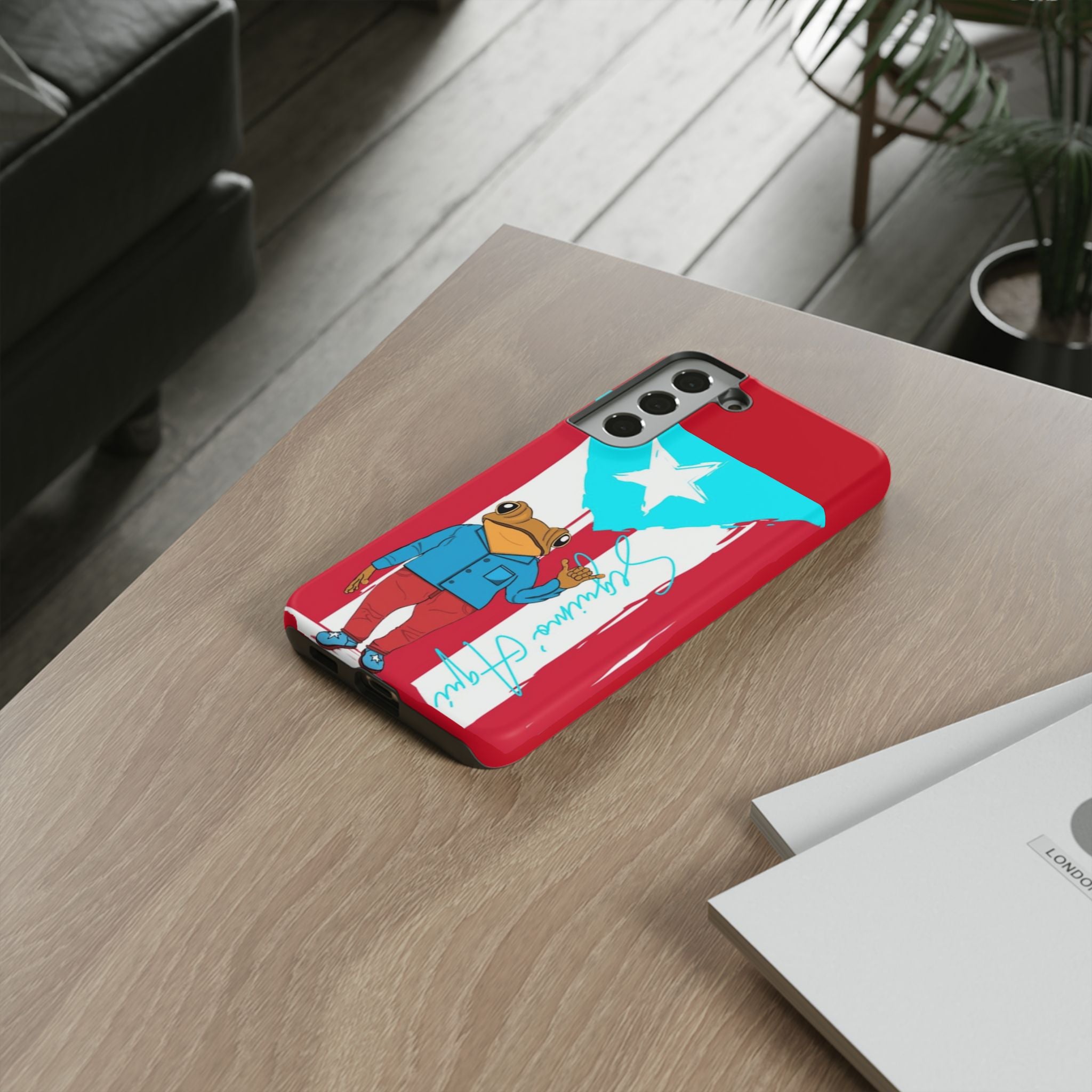 Puerto Rican Flag Frog Design ("Señorita Hops")Phone Case Isla del Encanto Phone Case – Puerto Rican Style
